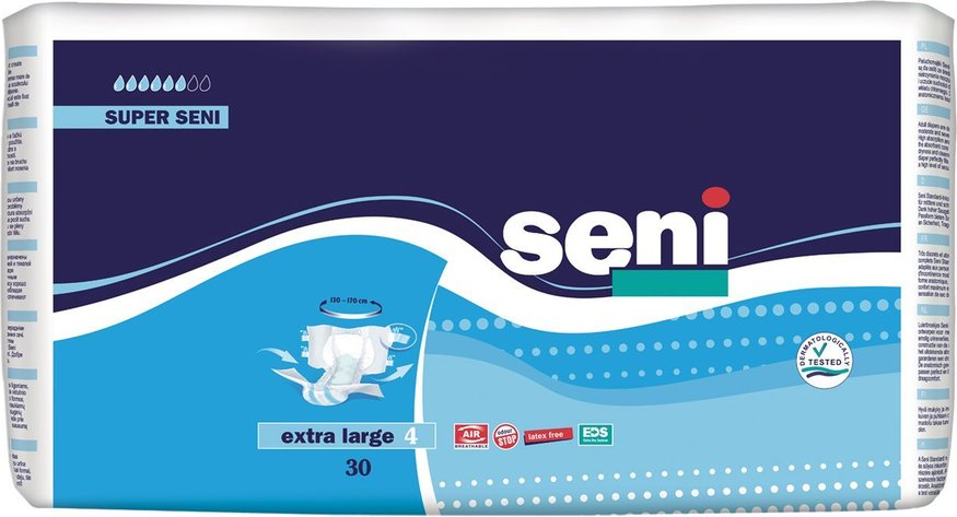 Белла CARE PRODUCTS `Seni super` X Լ (4) diapers for adults N30